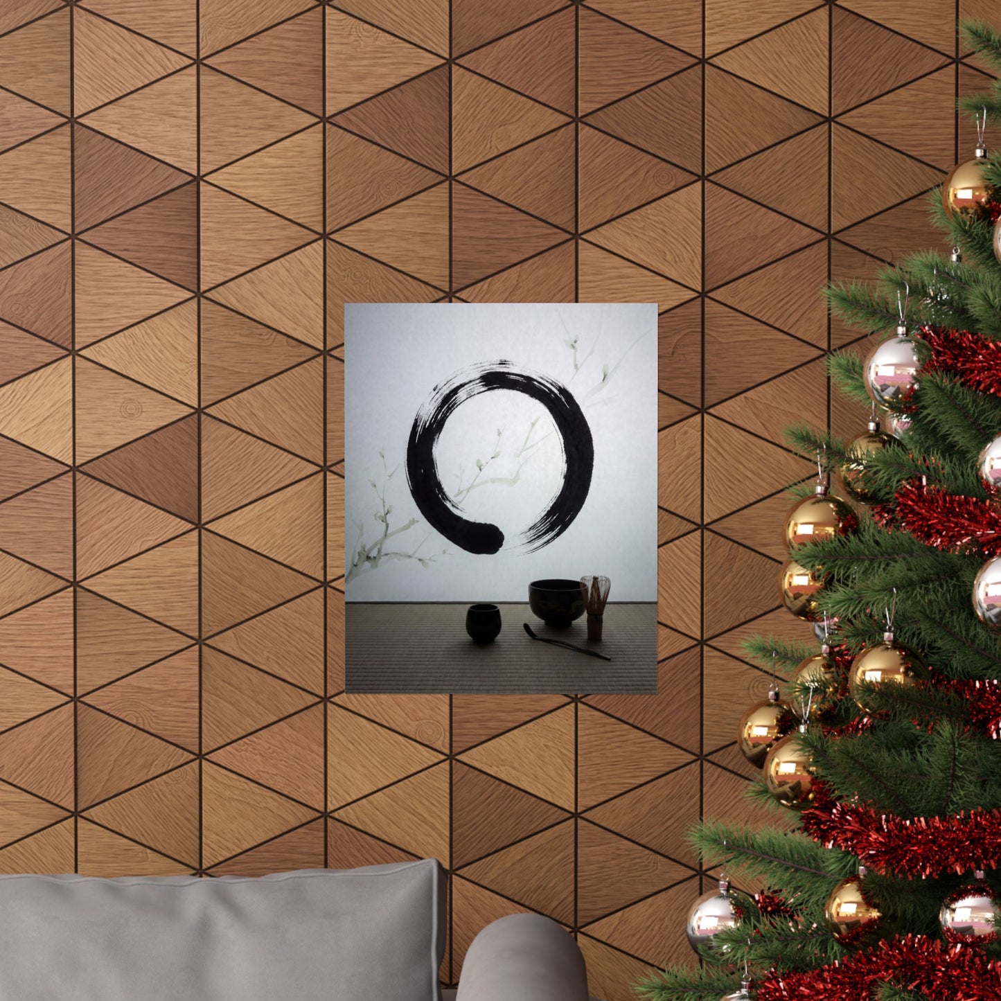 Tea Ceremony Wall Art Print | Spring Zen Enso Art