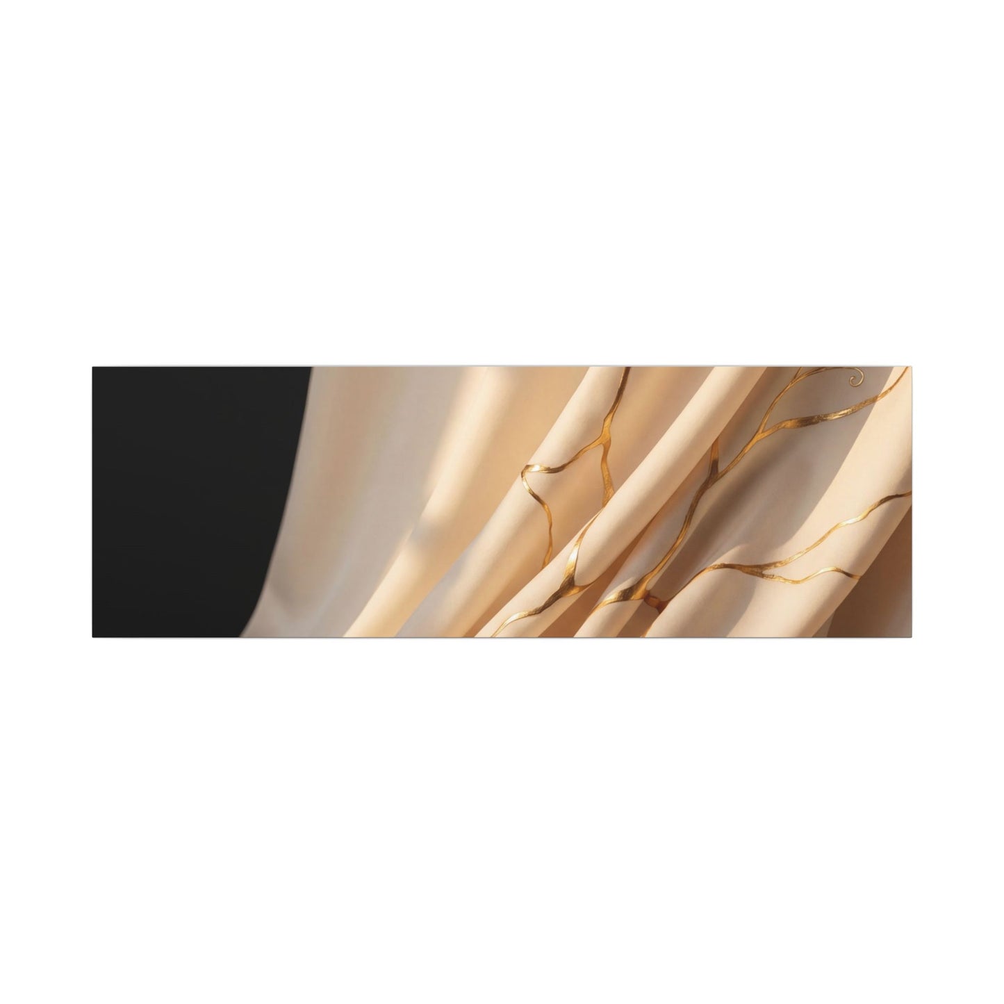Golden Hour Silk Drape Canvas Art - Kintsugi Fukinsei