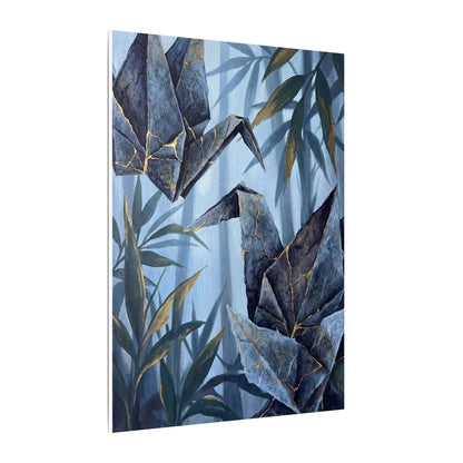 Paper Fold Canvas Art | Summer Kintsugi Crackle Gold Art