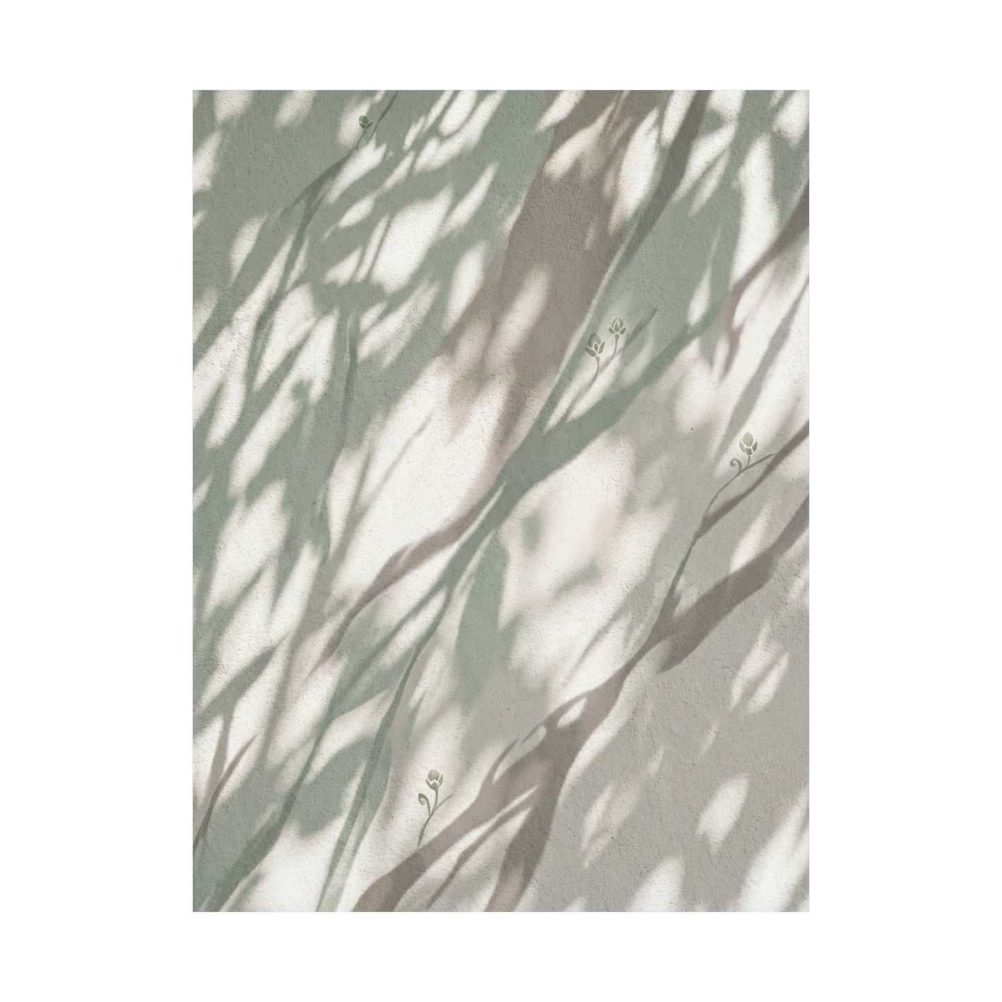 Shadow Play Spring Wall Art Print | Japandi Neutral Design