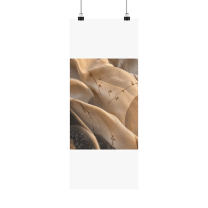 Silk Drape Winter Wall Art Print | Japandi Cozy Design