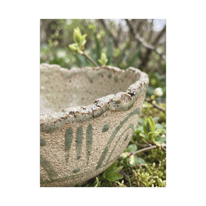 Elegant Ceramic Bowl Canvas Art - Japanese Pattern Japandi
