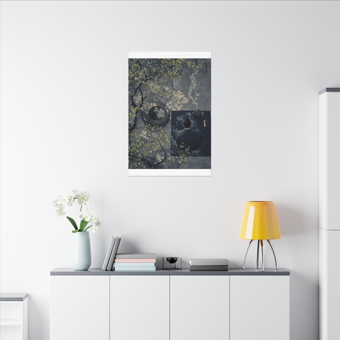 Spring Incense Smoke Ukiyo E Inspired Canvas Art | Tranquil Decor
