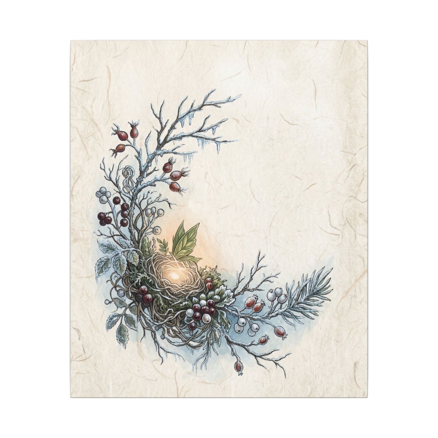 Winter Shoji Screen Forest Whimsy Canvas Art | Enchanting Decor