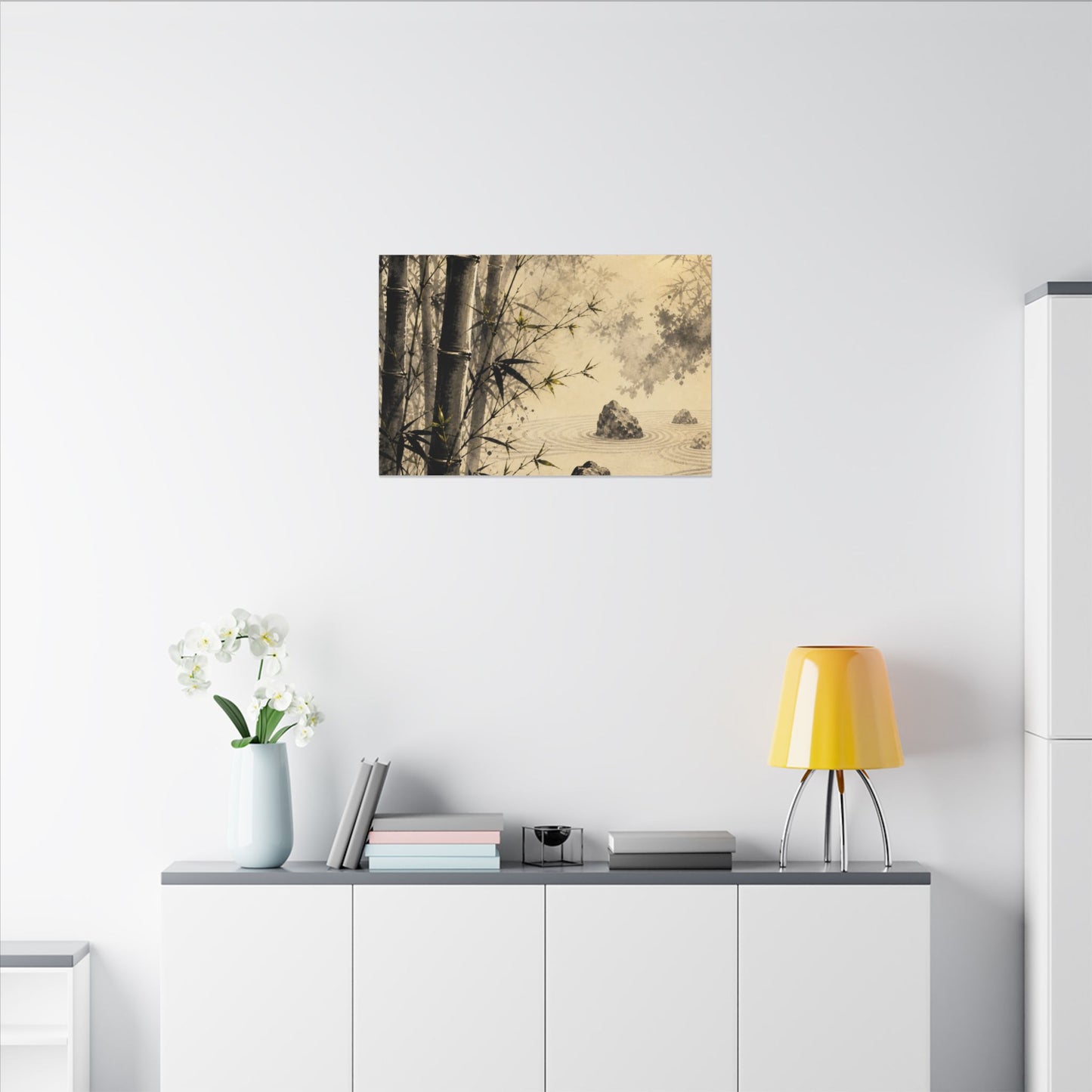 Peaceful Bamboo Grove Canvas Art - Karesansui Zen