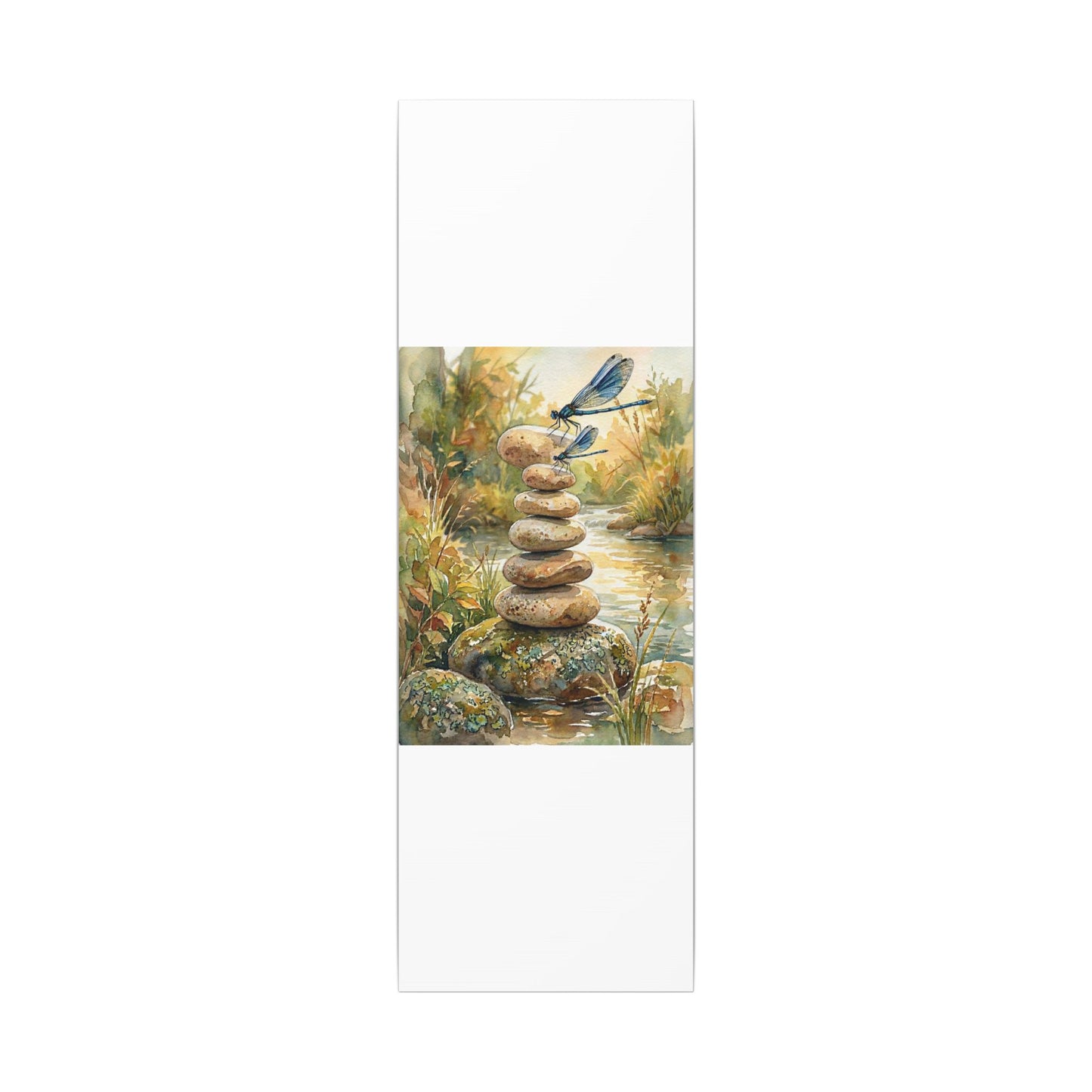 River Stones Summer Canvas Art | Japandi Cozy Design