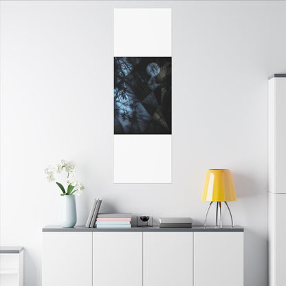 Shadow Play Winter Canvas Art | Dark Japandi Luxurious Design
