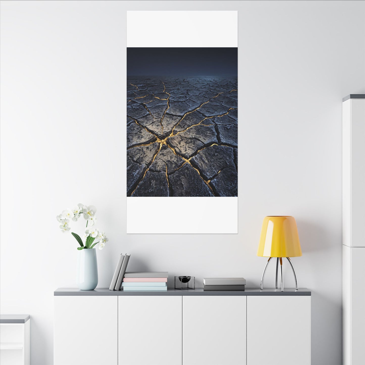 Cracked Earth Broken Beauty Canvas Art | Artful Kintsugi Art