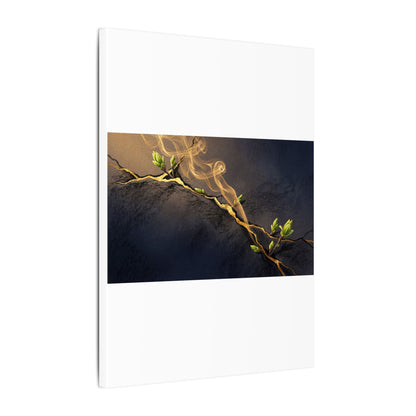 Spring Incense Smoke Gold Vein Canvas Art | Healing Decor