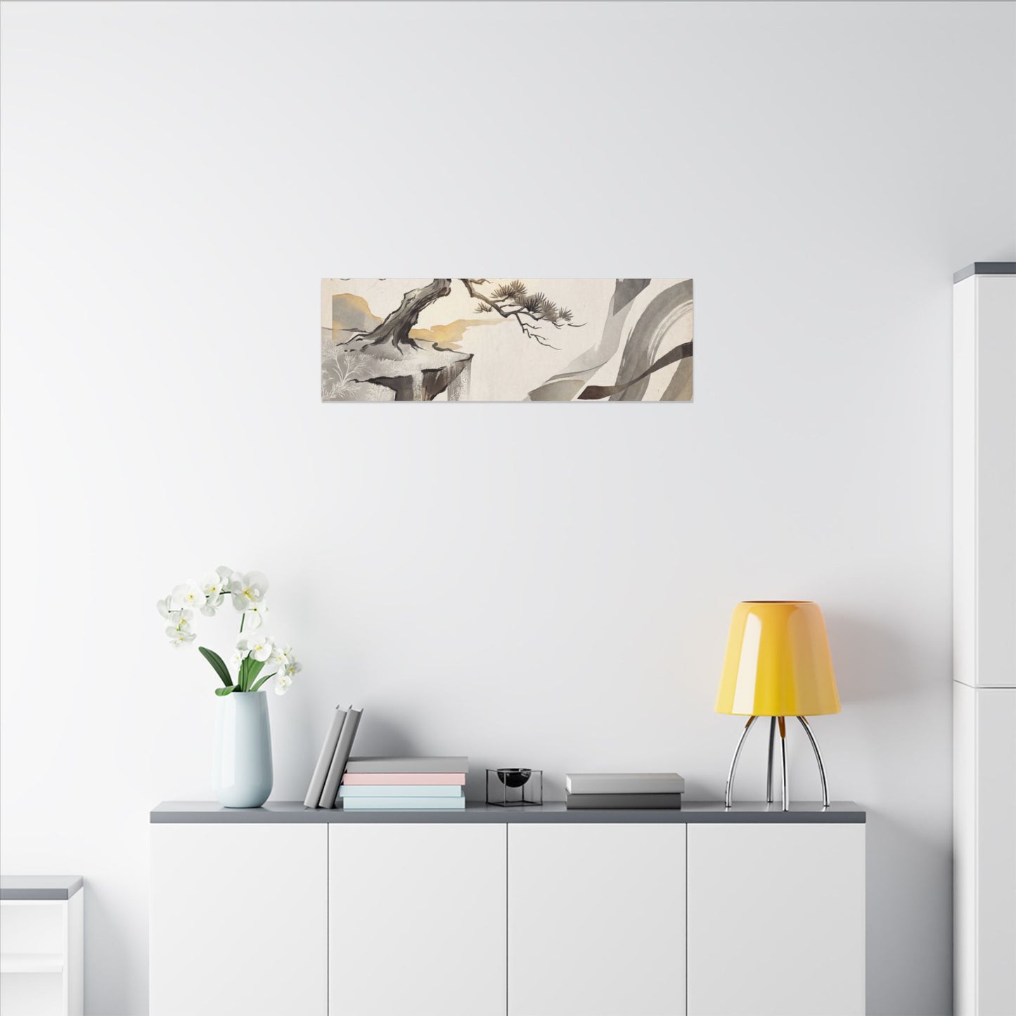Golden Hour Pine Tree Canvas Art - Japandi Seijaku