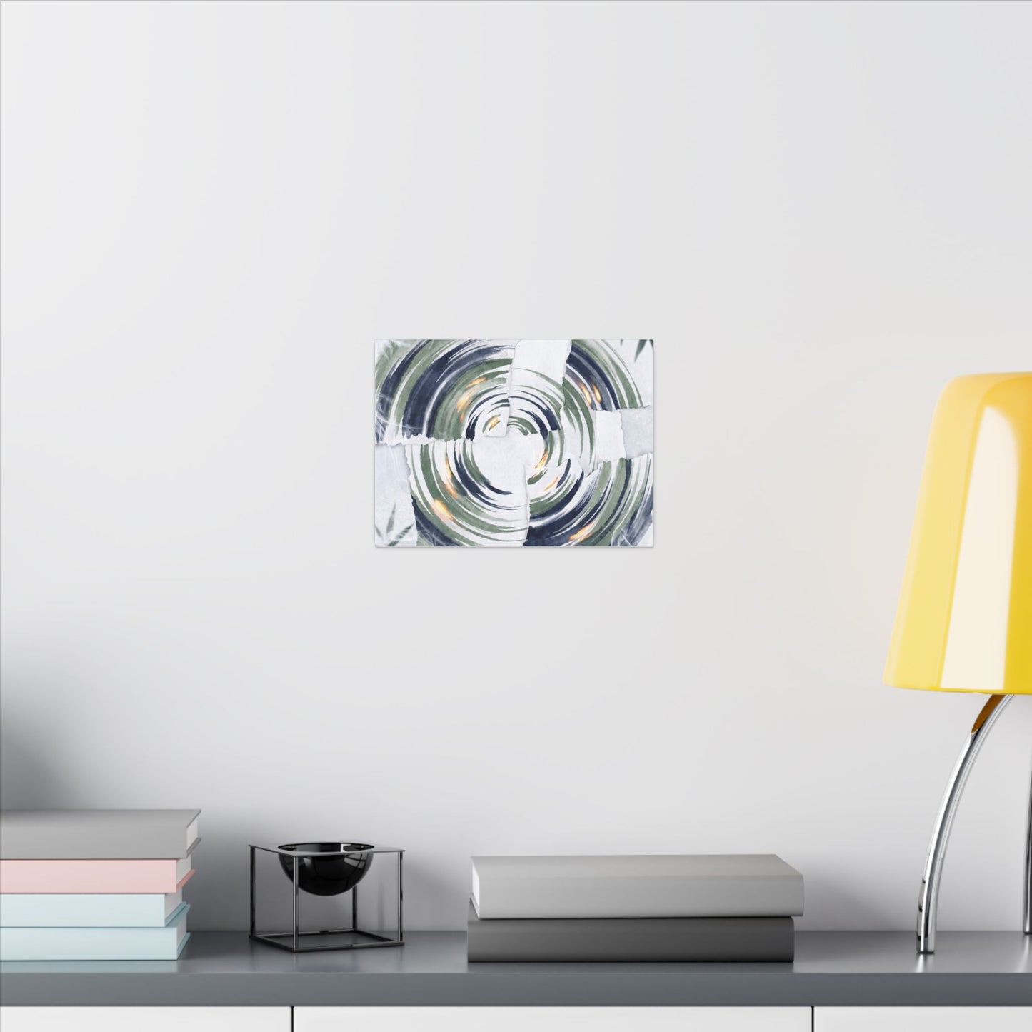 Winter Water Ripple Sumi E Canvas Art | Peaceful Decor