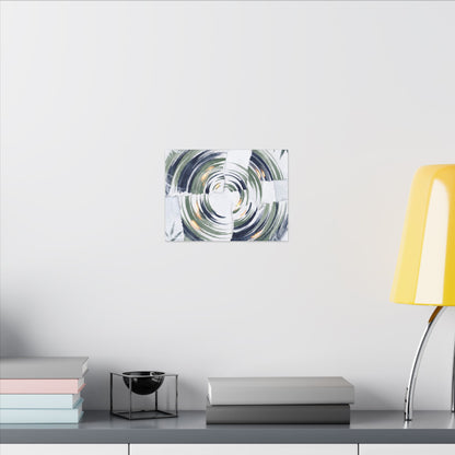 Winter Water Ripple Sumi E Canvas Art | Peaceful Decor