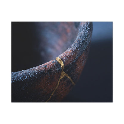Artful Ceramic Bowl Canvas Art - Broken Beauty Kintsugi