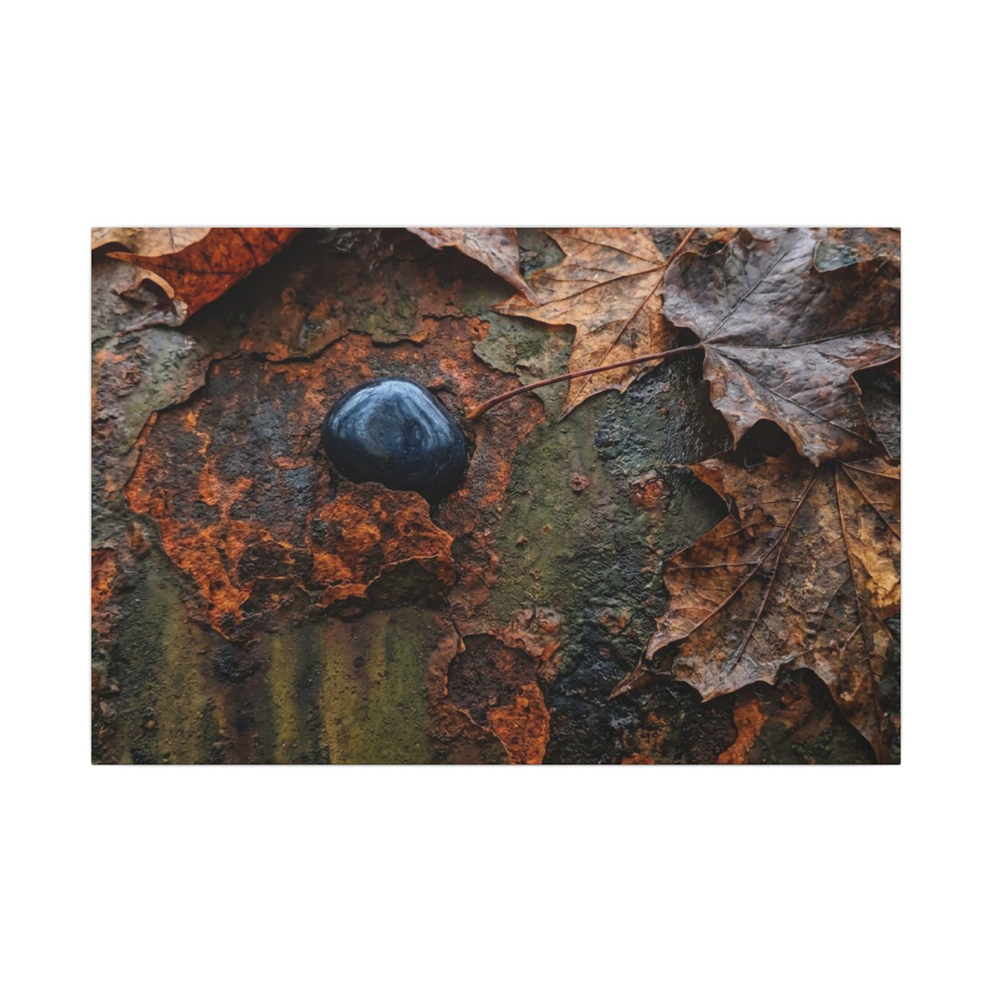 Datsuzoku Rust Patina Canvas Art - Dark Japandi Moody Minimal