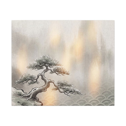 Pine Tree Canvas Art | Winter Japandi Japanese Pattern Art