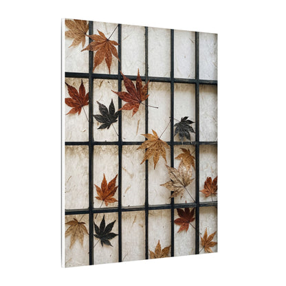 Japandi Shoji Screen in Overcast | Texture Canvas Art