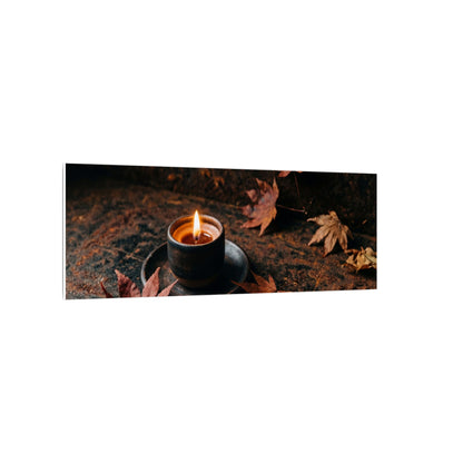 Dark Japandi Rust Patina in Candlelight | Shadow Zen Canvas Art