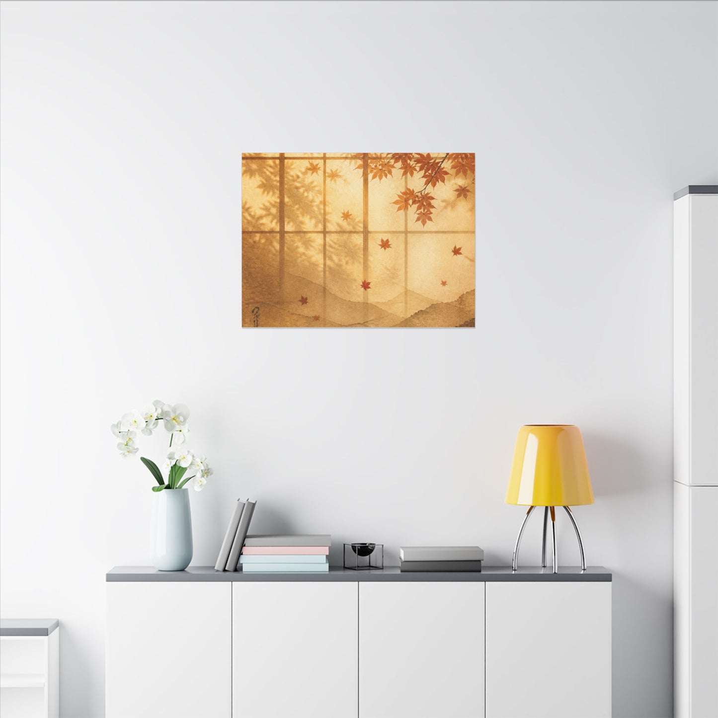 Shoji Screen Texture Canvas Art | Earthy Japandi Art