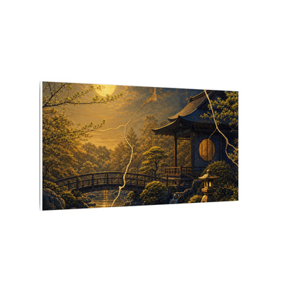Spring Moonlit Garden Gold Vein Canvas Art | Resilient Decor