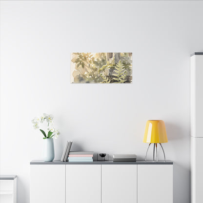 Earthy Stone Lantern Canvas Art - Watercolor Japandi