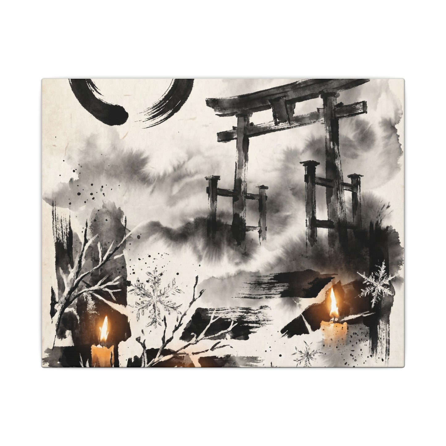 Candlelight Torii Gate Canvas Art - Zen Datsuzoku