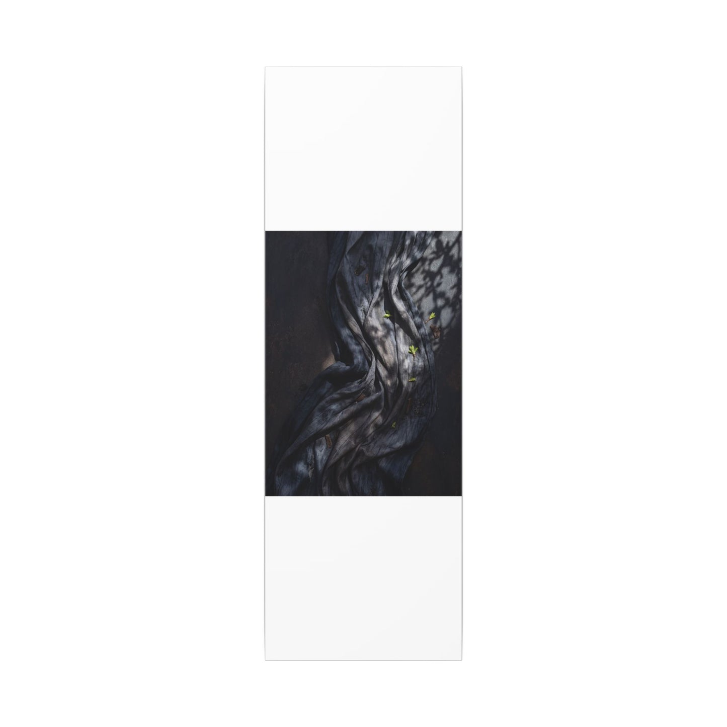 Seijaku Silk Drape Canvas Art - Dark Japandi Dark Texture