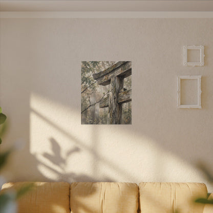 Torii Gate Spring Canvas Art | Japandi Neutral Design