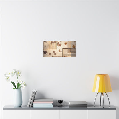 Shoji Screen Japanese Pattern Canvas Art | Neutral Japandi Art