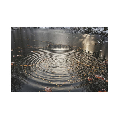 Water Ripple Broken Beauty Canvas Art | Artful Kintsugi Art