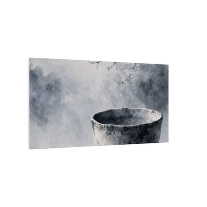 Seijaku Ceramic Bowl Canvas Art - Zen Sumi E