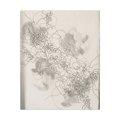 Shadow Play Spring Canvas Art | Dark Japandi Sophisticated Design