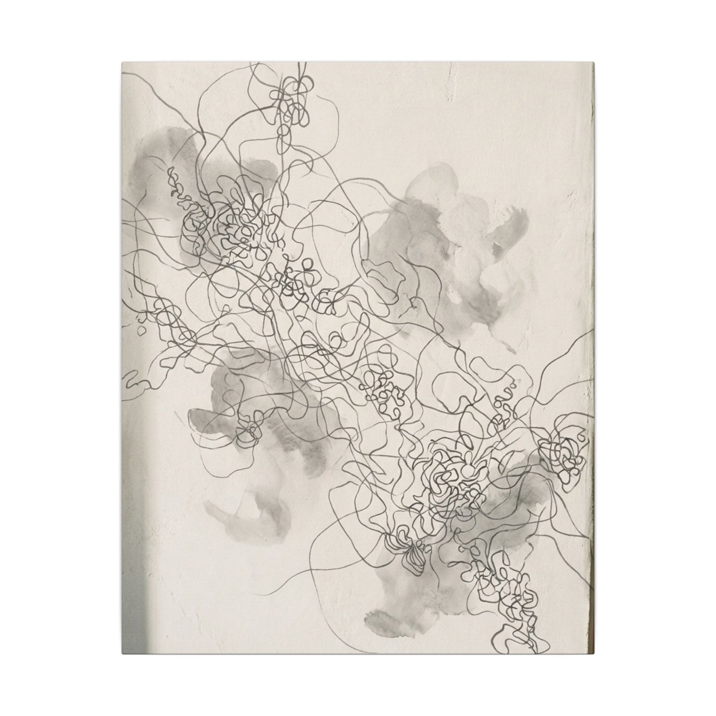 Summer Shadow Play Minimal Line Canvas Art | Earthy Decor