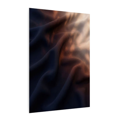 Dark Japandi Silk Drape in Dawn | Shadow Zen Canvas Art