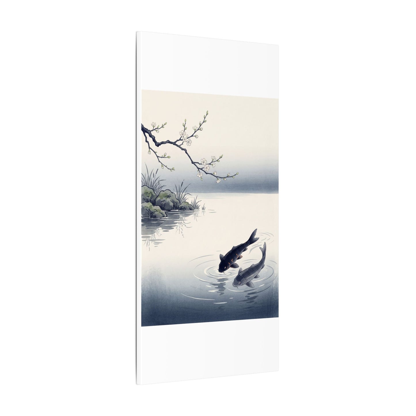 Ma Koi Pond Canvas Art - Zen Ukiyo E Inspired