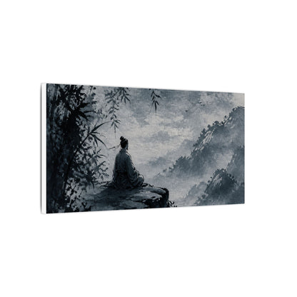 Ink Brushstroke Sumi E Canvas Art | Serene Zen Art