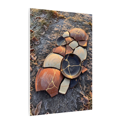 Winter Broken Pottery Gold Vein Canvas Art | Beautiful Decor
