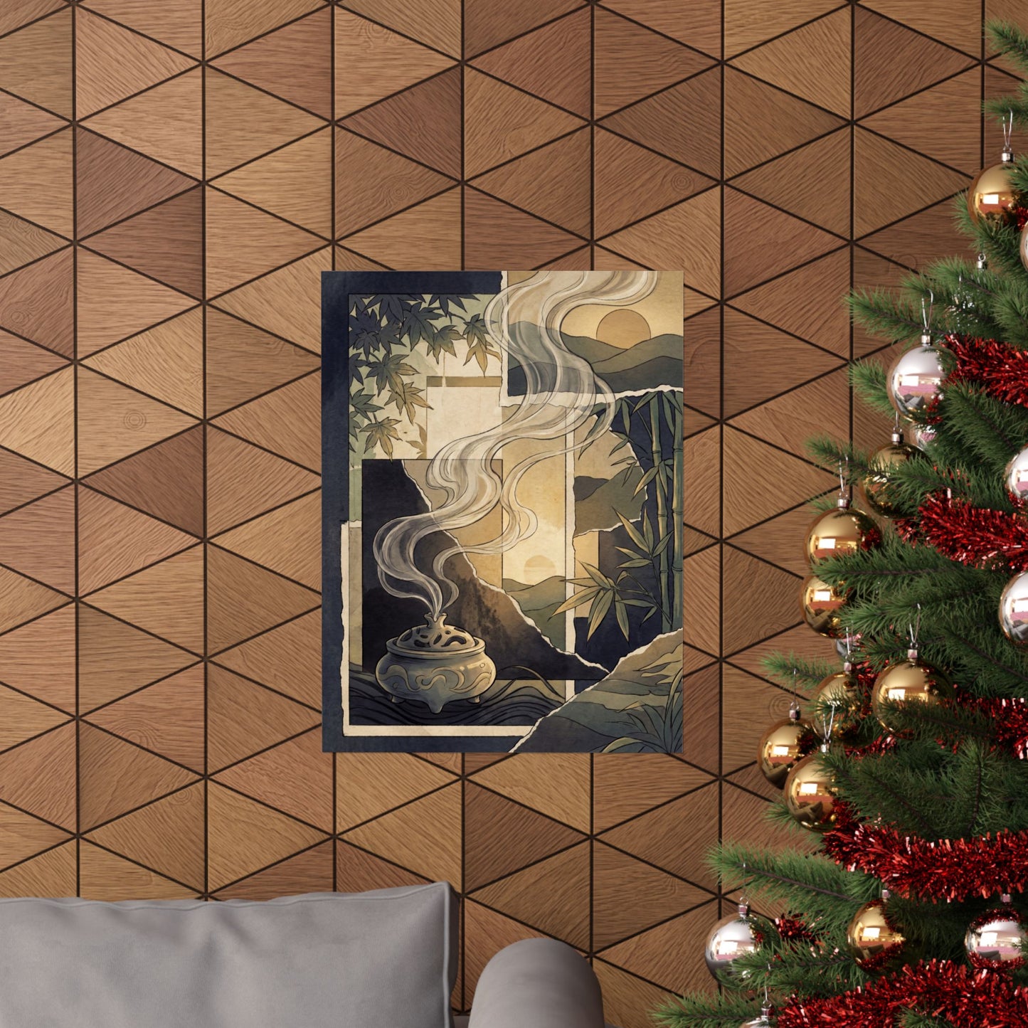 Incense Smoke Summer Wall Art Print | Zen Peaceful Design