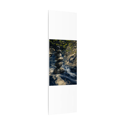 Kintsugi River Stones in Dappled | Broken Beauty Canvas Art