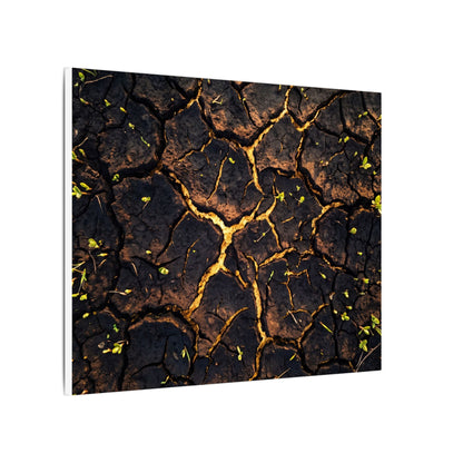 Cracked Earth Moody Minimal Canvas Art | Sophisticated Dark Japandi Art