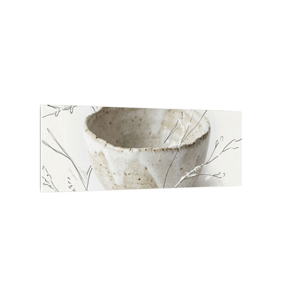 Neutral Ceramic Bowl Canvas Art - Minimal Line Japandi
