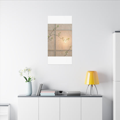 Shoji Screen Canvas Art | Spring Japandi Minimal Line Art