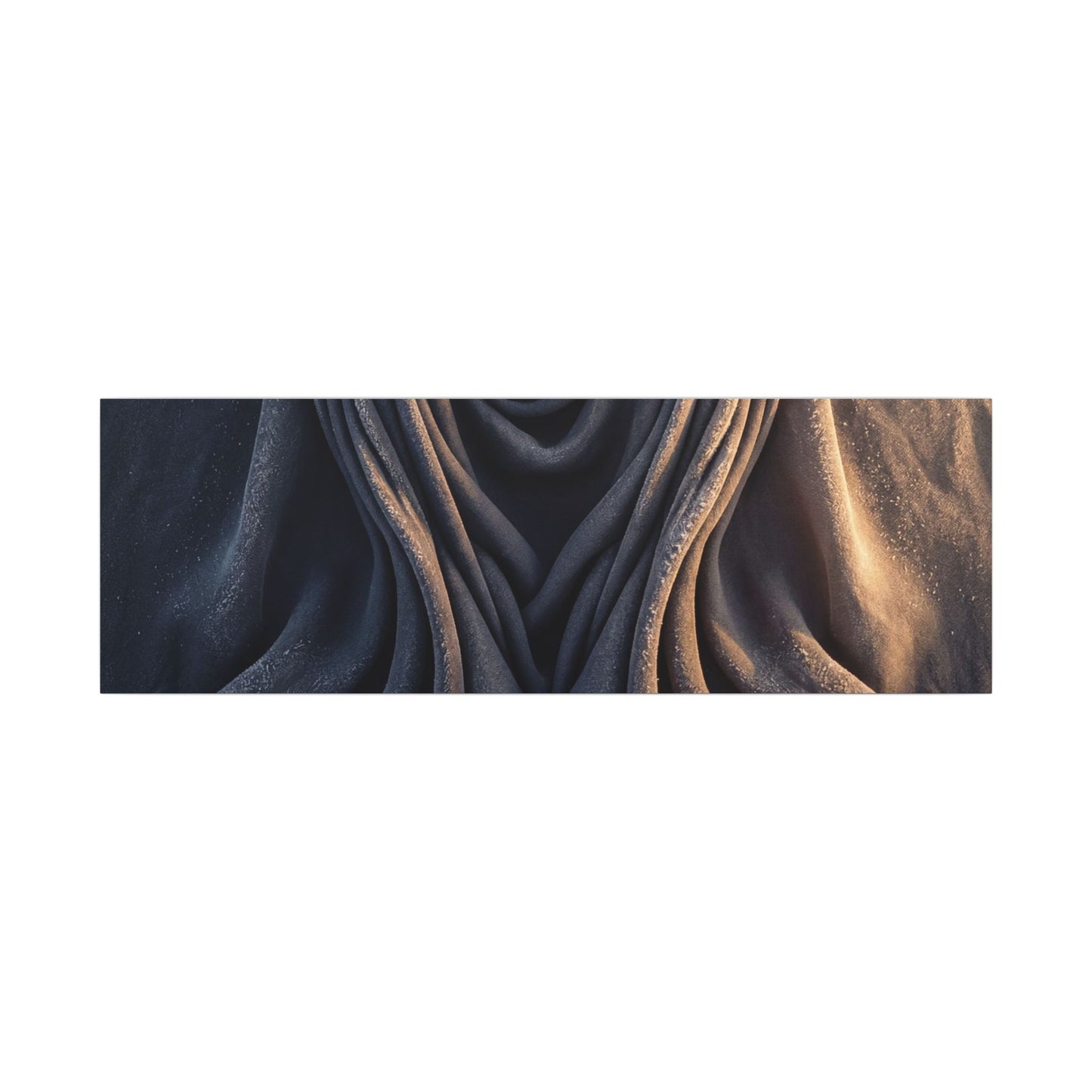 Moody Silk Drape Canvas Art - Shadow Zen Dark Japandi