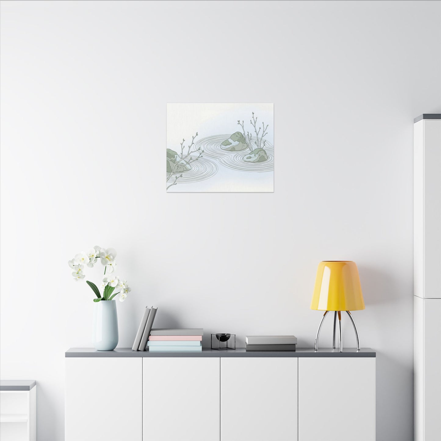 Moonlight Rock Garden Canvas Art - Japandi Ma
