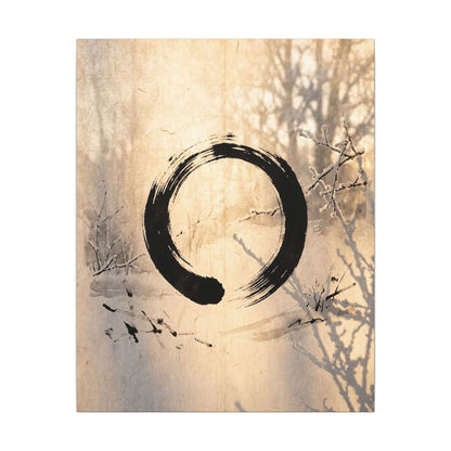 Shoji Screen Enso Canvas Art | Contemplative Zen Art