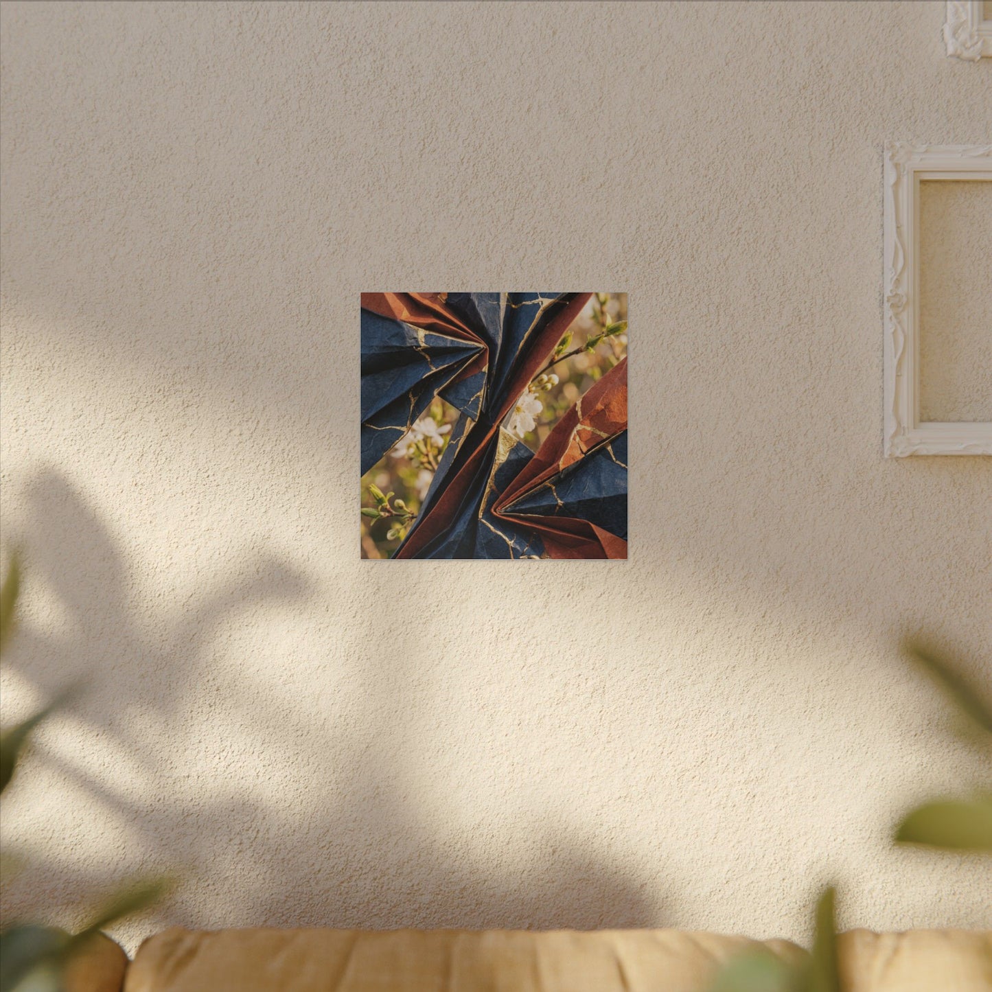 Golden Hour Paper Fold Canvas Art - Kintsugi Ma