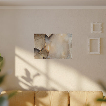 Broken Pottery Winter Canvas Art | Japandi Warm Design