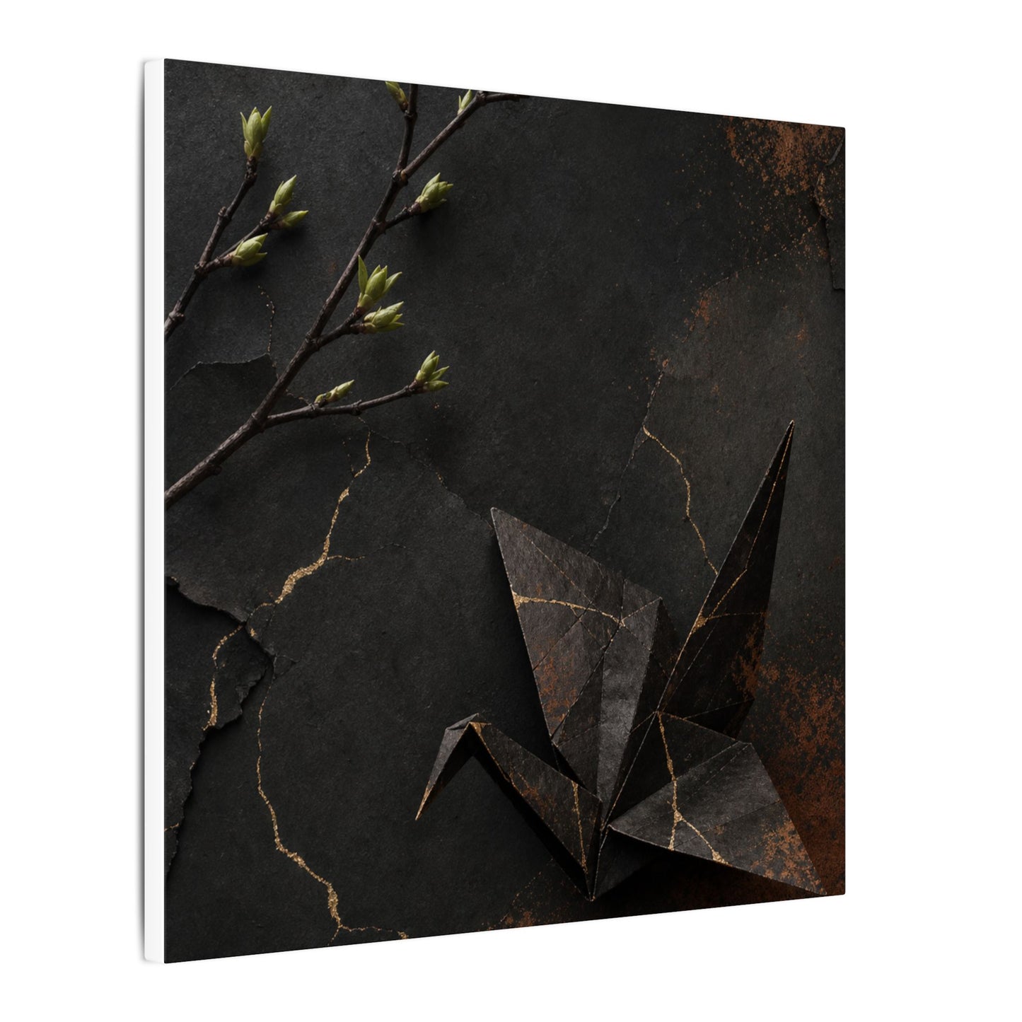 Paper Fold Canvas Art | Spring Kintsugi Broken Beauty Art