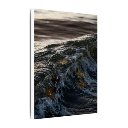 Dark Japandi Ocean Wave in Dawn | Moody Minimal Canvas Art