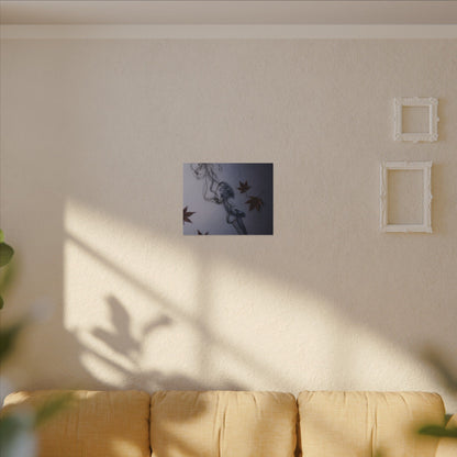 Dark Japandi Incense Smoke in Dawn | Moody Minimal Canvas Art