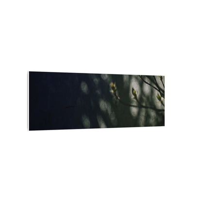 Dark Japandi Shoji Screen in Dappled | Moody Minimal Canvas Art